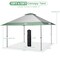 13 x 13 Feet Pop-Up Patio Canopy Tent with Shelter and Wheeled Bag-Grey